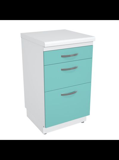 Тумба металлическая с ящиками на подиуме ТМЯ-3.0