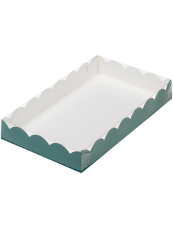 Коробка для печенья/пряников с прозр. кр. (зеленая мат.), 200*120*35мм