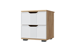 Спальня ЭМИЛИЯ - Тумба прикроватная ЭЛ-25 Дуб Крафт золотой/Меренга