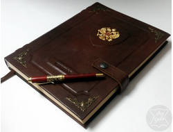 блокнот купить, подарок руководителю, ежедневник с гербом, блокнот ручной работы, ежедневник купить