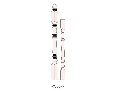 Балясина срощенная МОДЕРН сосна 50мм*50мм*90см