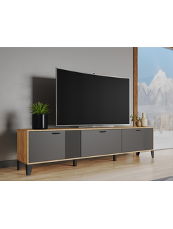 ТВМ-9 Тумба под ТВ Дуб Крафт Золотой/Карбон Вулкан