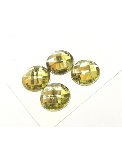 Стразы акриловые пришивные 20 мм, цвет лимонный 12