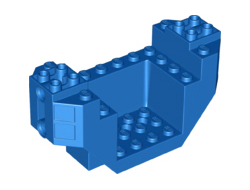 Cockpit 4 x 10 x 4 with 3 Holes on Bottom and 2 Pin Holes on Sides, Blue (44665 / 6323471)