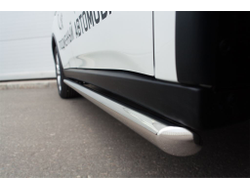 Пороги труба d63 (вариант 1)(1500-1800мм) MITSUBISHI OUTLANDER 2014-2015