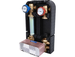 Насосная группа STOUT с теплообменником 34 пластины в теплоизоляции,  с циркуляционным насосом 25/60