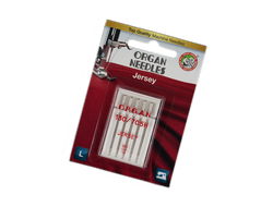 Иглы для бытовых швейных машин "ORGAN" для джерси  5шт. в пенале №90