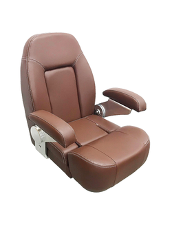 Кресло с болстером и откидными подлокотниками, коричневое.