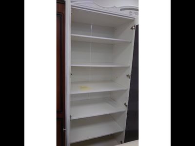 Шкаф распашной "Лотос" белый жемчуг ШР4  с 2 зеркалами (Браво мебель)