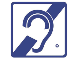 Тактильная пиктограмма, табличка доступность для инвалидов по слуху G-03