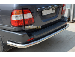 Защита заднего бампера угловая d76 для Toyota Land Cruiser 100 (1998-2006)