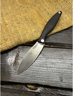 Фрикционный складной нож Канадец Малый сталь AUS10Со, рукоять G10 черный