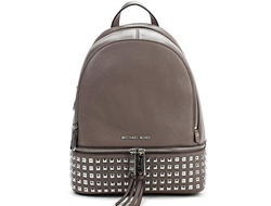 Рюкзак Michael Kors Rhea темно-серый с серебристыми заклепками