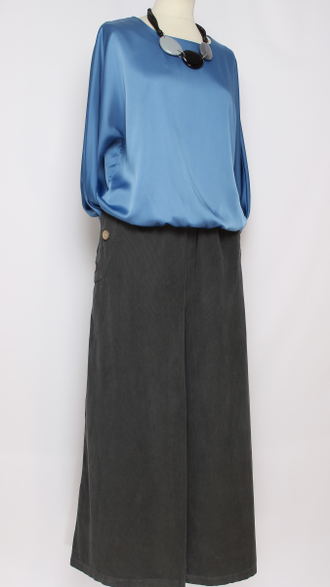 Блузка "ШЁЛК" малахит, бежевая, голубая р.48-54