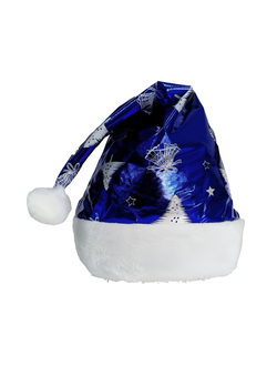 Колпак новогодний #6130-3 цена за 12шт.  цвет: синий
