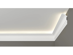 Потолочный плинтус DECOR-DIZAYN DD515, из дюрополимера, под покраску, ударопрочный, 2 метра