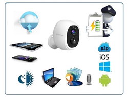 VStarcam C8853B. Уличная автономная WiFI видеокамера с DVR, Full HD. (до 7 дней) (O-KAM, EYE4)