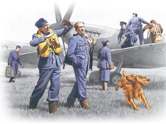 Сборная модель: (ICM 48081) Пилоты и техники ВВС Великобритании (1939-1945)