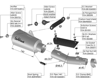 Глушитель LEOVINCE LV-10 BLACK 15260BU