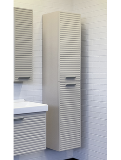 Шкаф-колонна "Касабланка-35" серый шёлк