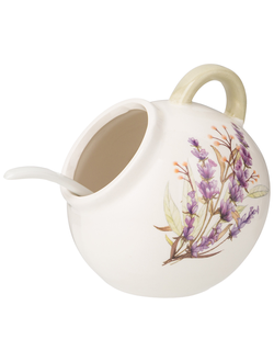 СОЛОНКА С ЛОЖКОЙ "ПРОВАНС" 9,5*9,5*10 см 170 мл