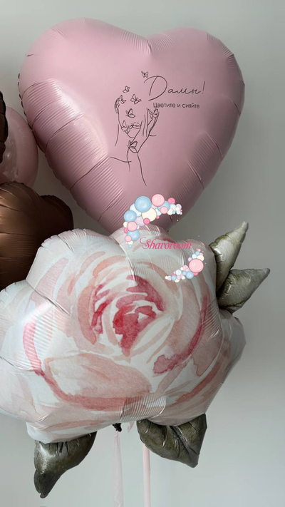 Сердца с розой