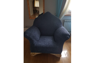 Чехол на кресло Микрофибра Пепельно-голубой