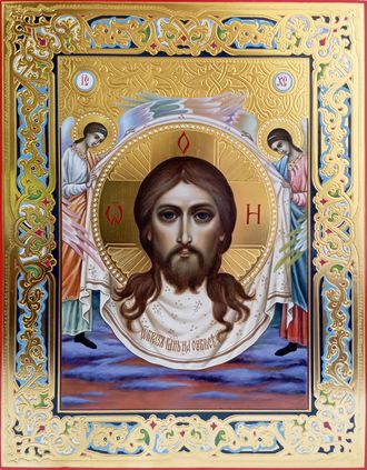 Спас Нерукотворный (Спаситель на убрусе). Рукописная икона.