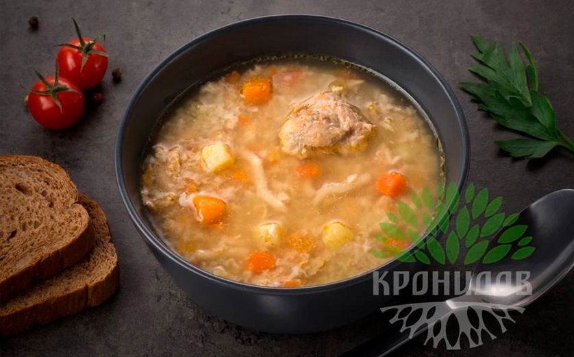   Сытные супы в легкой реторт-упаковке (на фото куриный суп по-домашнему)