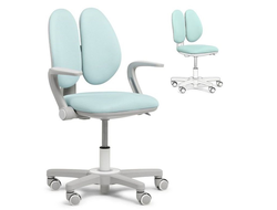 Детское эргономичное вращающееся кресло Fundesk Mente Grey с подлокотниками