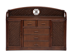 Комод из ротанга ANDREA античный орех