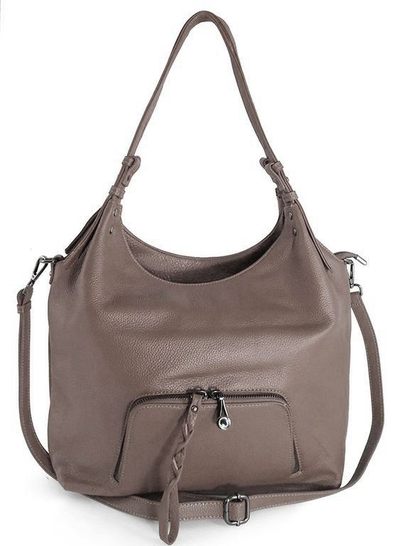 (АРТИКУЛ: 9632/8) СУМКА БОЛЬШАЯ, НАТУРАЛЬНАЯ КОЖА, ТЕМНО-БЕЖЕВАЯ, РУЧКИ И РЕМЕНЬ ЧЕРЕЗ ПЛЕЧО