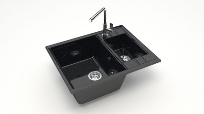 Мойка ЖАКЛИН  Z190Q4 (черный ) Granit  MARRBAXX (в комплекте: двойной сифон+герметик+ фреза)