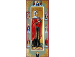 Дария (Дарья) Римская, святая мученица. Рукописная мерная икона.