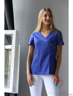 Блуза «Альфа», васильковая