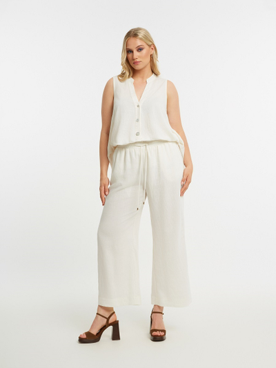 Летние брюки нс кулисе, цвет молочный