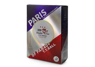 Double Fish PAR40+ 3*** ITTF 6 Balls (seam) Paris