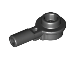 Bar   1L with 1 x 1 Round Plate with Hollow Stud, Black (32828 / 6196548)