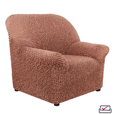 Чехол на кресло Микрофибра Шоколад. Защита мягкой мебели от животных. ИТАЛИЯ