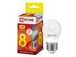 Лампа светодиодная ASD/inHome VC шар P45 E27 8W(720lm) 3000К 2K 83x45 (без пульсации) 0563