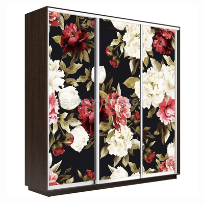 Шкаф-купе Трио-Фото (Пионы) 1800*450*2200