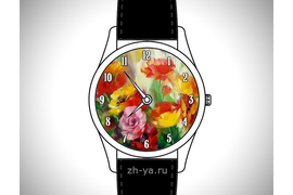 Часы с цветами