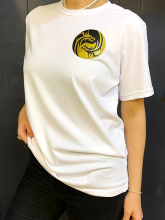 Футболка мужская, размер М "Golden Dragon Emblem"