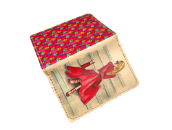 Обложка на автодокументы с принтом "Девушка в красном"
