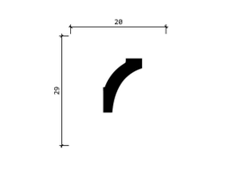 Потолочный плинтус DECOR-DIZAYN DD36, из дюрополимера, под покраску, ударопрочный