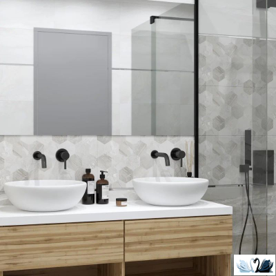 Плитка настенная Eurotile Istambul Grey Decor 30 х 60 см под мрамор