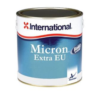 Необрастающая краска «International MICRON EXTRA EU» cамополирующаяся для стеклопластика, стали, дерева,  до 46 км/ч (0.75 и 2.5 ЛИТРА)