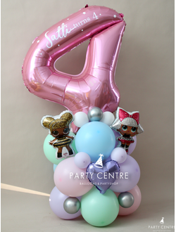 Стойка с цифрой в тематике куклы лол