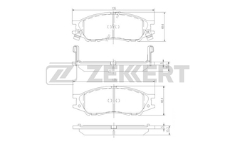 Передние тормозные колодки Zekkert для Ниссан Альмера Классик