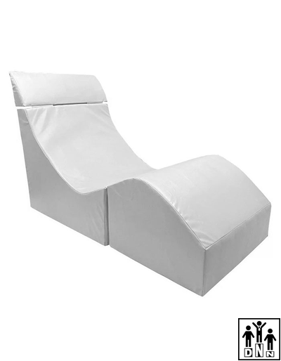 Терапевтическое релаксирующее кресло Кубик Большой - L60xB40xH50 белый, винилискожа DNN